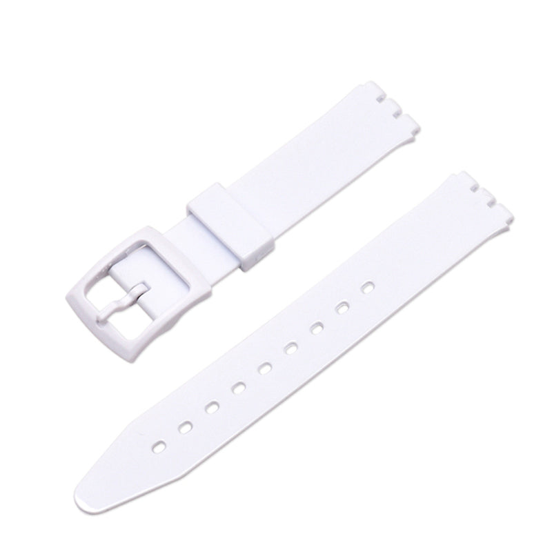 For Swatch Wrist Band Replacement Pattern Printed Silicone Adjustable Buckle Design Watch Strap 17mm