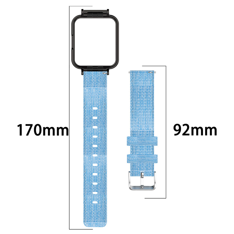 For Xiaomi Redmi Watch 2 Lite Strap Nylon Canvas Watch Band Replacement Breathable Wristband