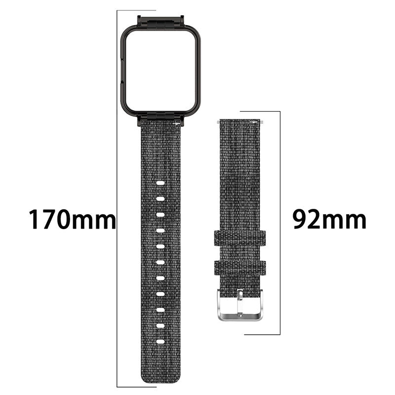For Xiaomi Redmi Watch 2 Lite Strap Nylon Canvas Watch Band Replacement Breathable Wristband