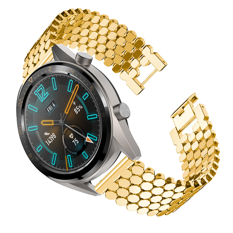 For Huawei Watch GT/Samsung Galaxy Watch3 45mm/Watch 46mm Alloy Watch Band Quick Release Watchband 22mm Replacement Strap