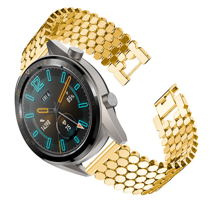 For Huawei Watch GT/Samsung Galaxy Watch3 45mm/Watch 46mm Alloy Watch Band Quick Release Watchband 22mm Replacement Strap