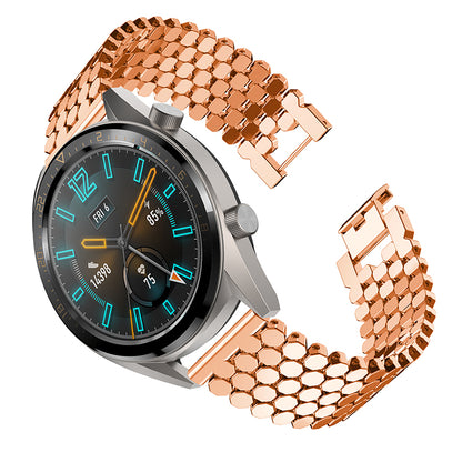For Huawei Watch GT/Samsung Galaxy Watch3 45mm/Watch 46mm Alloy Watch Band Quick Release Watchband 22mm Replacement Strap
