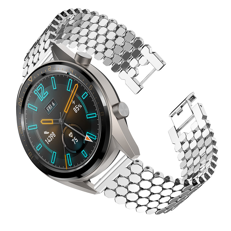 For Huawei Watch GT/Samsung Galaxy Watch3 45mm/Watch 46mm Alloy Watch Band Quick Release Watchband 22mm Replacement Strap
