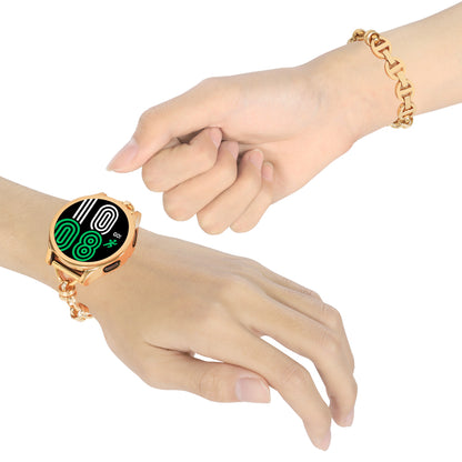 For Huawei Watch GT3 46mm/Xiaomi Haylou RS3 Watch Strap 22mm Stainless Steel Watch Band with Thread Design for Girls
