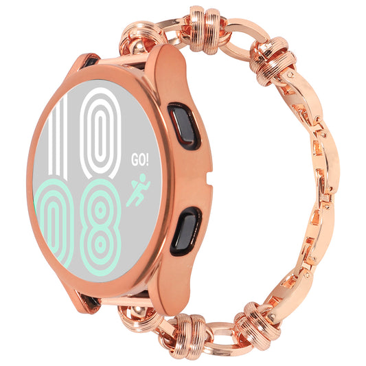 For Huawei Watch GT3 46mm/Xiaomi Haylou RS3 Watch Strap 22mm Stainless Steel Watch Band with Thread Design for Girls