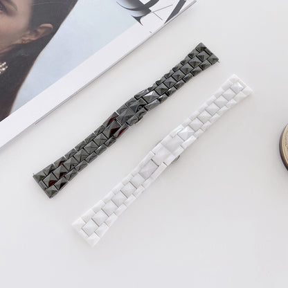 For Huawei Watch GT3 46mm/Xiaomi Haylou RS3 22mm Universal Rhombus Grid Design Ceramic Watch Strap Wrist Band