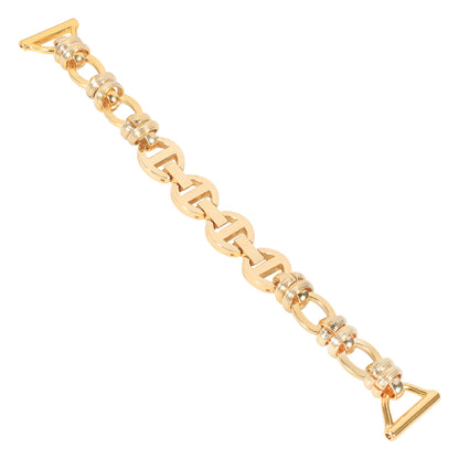 For Huawei Watch GT3 42mm/Samsung Galaxy Watch 4/4 Classic 20mm Universal Threaded Metal Chain Strap Replacement Watchband
