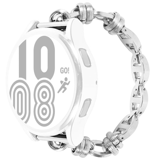 For Huawei Watch GT3 42mm/Samsung Galaxy Watch 4/4 Classic 20mm Universal Threaded Metal Chain Strap Replacement Watchband