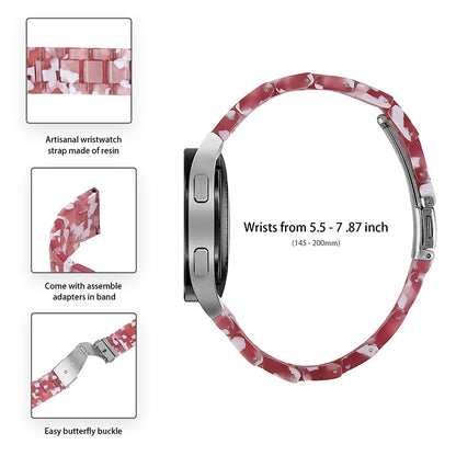 For Huami Amazfit GTR 47mm/Pace/Stratos/Stratos 2/Youth Edition 22mm Fashionable 3 Beads Resin Watch Strap Replacement Wrist Band