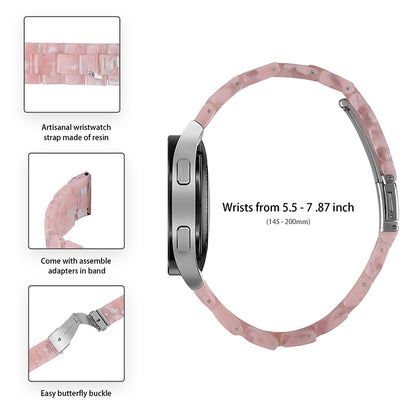 For Huami Amazfit GTR 47mm/Pace/Stratos/Stratos 2/Youth Edition 22mm Fashionable 3 Beads Resin Watch Strap Replacement Wrist Band