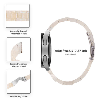 For Huami Amazfit GTR 47mm/Pace/Stratos/Stratos 2/Youth Edition 22mm Fashionable 3 Beads Resin Watch Strap Replacement Wrist Band