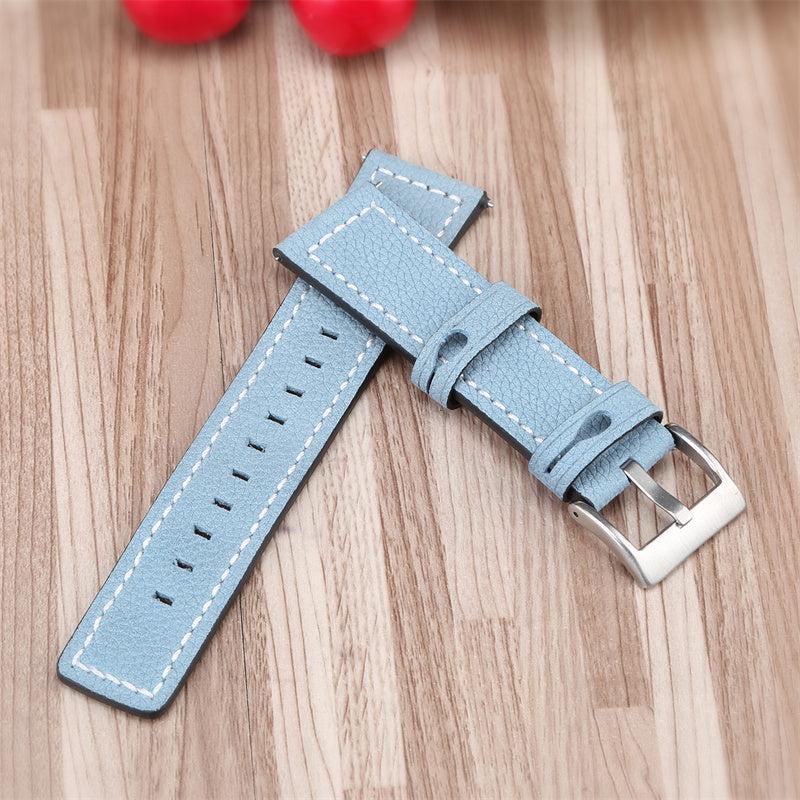 For Huawei Watch GT 2e/ Watch GT 2 46mm/ Watch GT 42mm/46mm Replacement Cowhide Genuine Leather Smart Watch Strap Adjustable Wrist Band