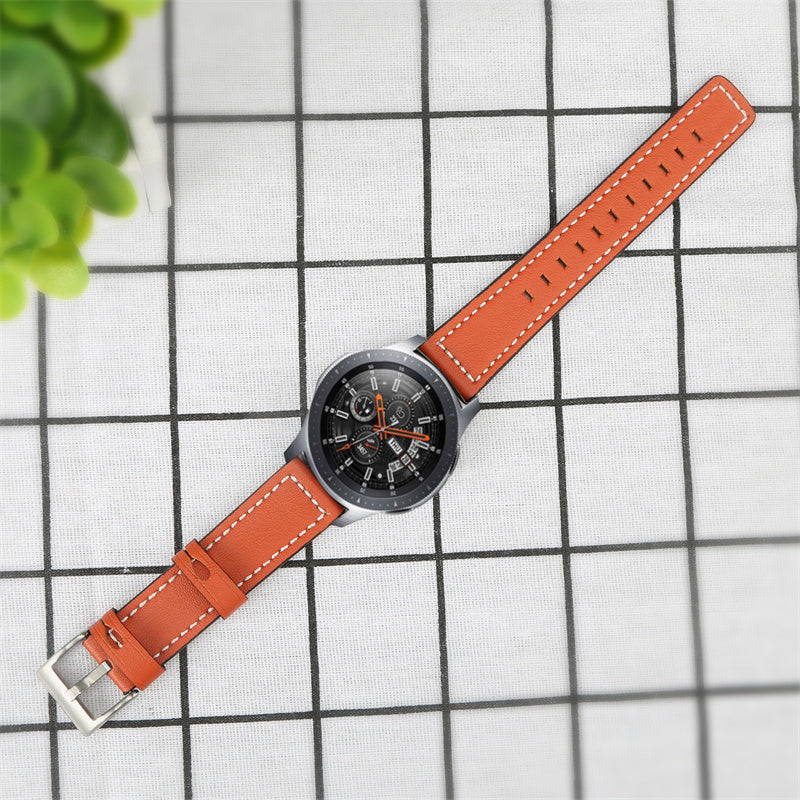 For Huawei Watch GT 2e/ Watch GT 2 46mm/ Watch GT 42mm/46mm Replacement Cowhide Genuine Leather Smart Watch Strap Adjustable Wrist Band