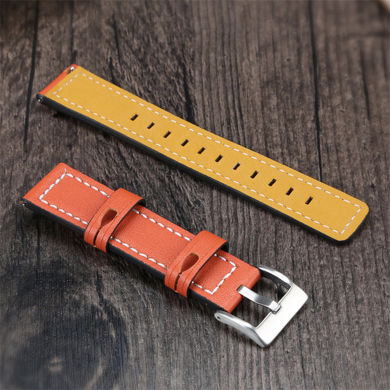 For Huawei Watch GT 2e/ Watch GT 2 46mm/ Watch GT 42mm/46mm Replacement Cowhide Genuine Leather Smart Watch Strap Adjustable Wrist Band