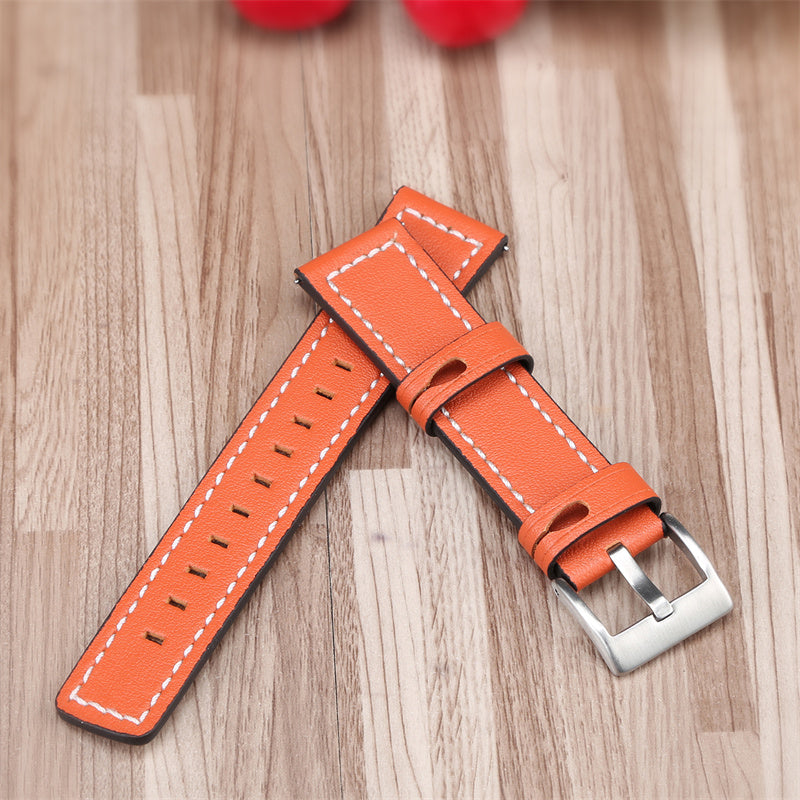 For Huawei Watch GT 2e/ Watch GT 2 46mm/ Watch GT 42mm/46mm Replacement Cowhide Genuine Leather Smart Watch Strap Adjustable Wrist Band