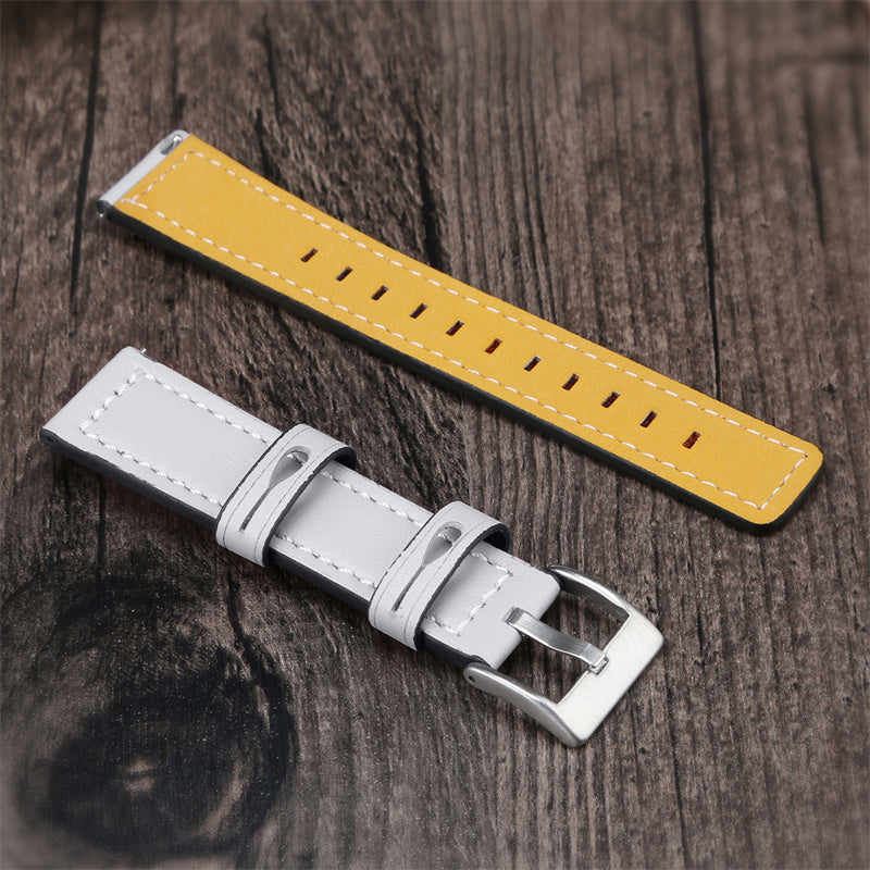 For Huawei Watch GT 2e/ Watch GT 2 46mm/ Watch GT 42mm/46mm Replacement Cowhide Genuine Leather Smart Watch Strap Adjustable Wrist Band