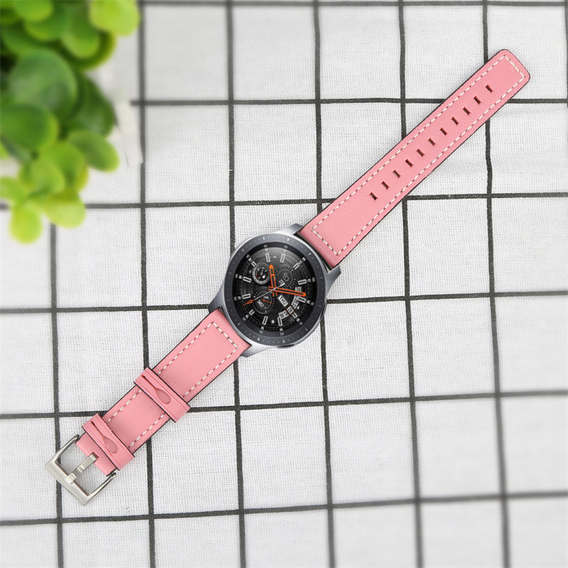 For Huawei Watch GT 2e/ Watch GT 2 46mm/ Watch GT 42mm/46mm Replacement Cowhide Genuine Leather Smart Watch Strap Adjustable Wrist Band