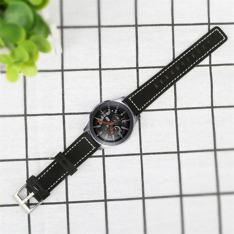 For Huawei Watch GT 2e/ Watch GT 2 46mm/ Watch GT 42mm/46mm Replacement Cowhide Genuine Leather Smart Watch Strap Adjustable Wrist Band