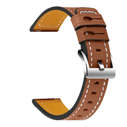 For Huawei Watch GT 2e/ Watch GT 2 46mm/ Watch GT 42mm/46mm Replacement Cowhide Genuine Leather Smart Watch Strap Adjustable Wrist Band