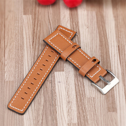 For Huawei Watch GT 2e/ Watch GT 2 46mm/ Watch GT 42mm/46mm Replacement Cowhide Genuine Leather Smart Watch Strap Adjustable Wrist Band