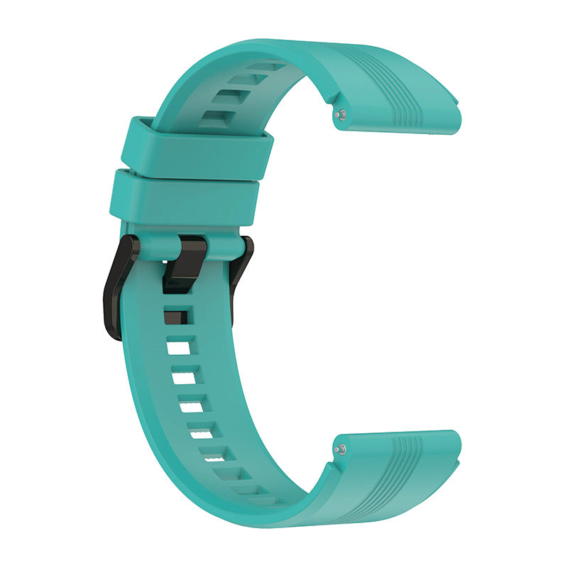 For Honor Watch GS3 Stripe Design Silicone Watch Strap 22mm Replacement Wrist Band with Stainless Steel Buckle