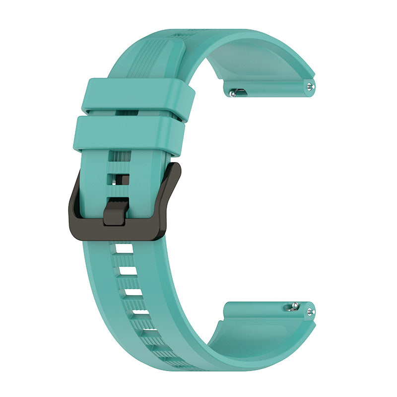 For Honor Watch GS3 Stripe Design Silicone Watch Strap 22mm Replacement Wrist Band with Stainless Steel Buckle