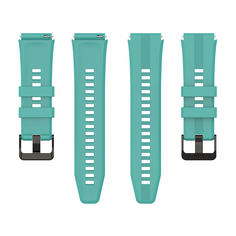 For Honor Watch GS3 Stripe Design Silicone Watch Strap 22mm Replacement Wrist Band with Stainless Steel Buckle
