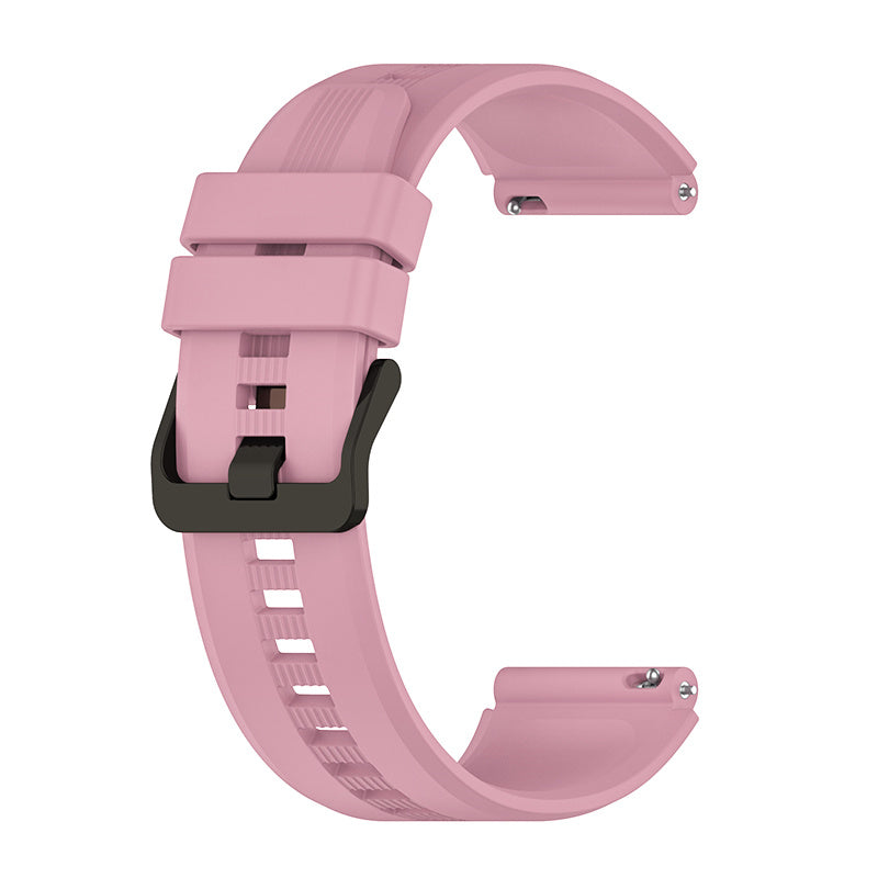 For Honor Watch GS3 Stripe Design Silicone Watch Strap 22mm Replacement Wrist Band with Stainless Steel Buckle