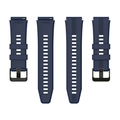 For Honor Watch GS3 Stripe Design Silicone Watch Strap 22mm Replacement Wrist Band with Stainless Steel Buckle