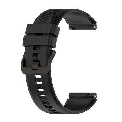 For Honor Watch GS3 Stripe Design Silicone Watch Strap 22mm Replacement Wrist Band with Stainless Steel Buckle