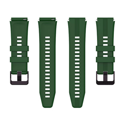 For Honor Watch GS3 Stripe Design Silicone Watch Strap 22mm Replacement Wrist Band with Stainless Steel Buckle