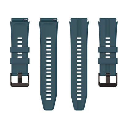 For Honor Watch GS3 Stripe Design Silicone Watch Strap 22mm Replacement Wrist Band with Stainless Steel Buckle