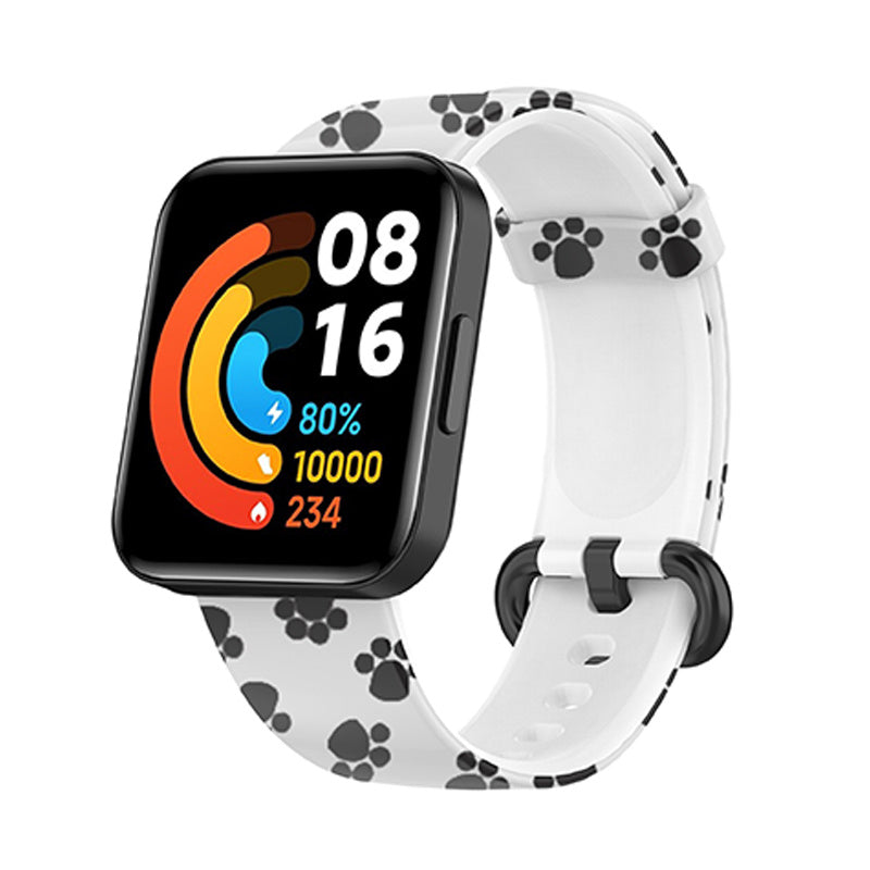 For Xiaomi Redmi Watch 2 Lite Pattern Printed Watchband Adjustable Silicone Smart Watch Strap