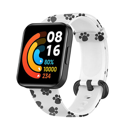 For Xiaomi Redmi Watch 2 Lite Pattern Printed Watchband Adjustable Silicone Smart Watch Strap