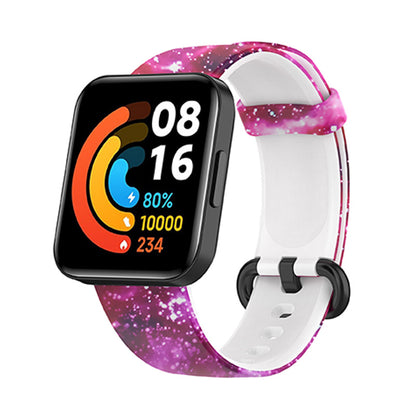 For Xiaomi Redmi Watch 2 Lite Pattern Printed Watchband Adjustable Silicone Smart Watch Strap