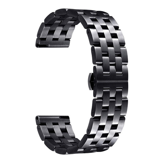 For Huawei Watch 1st Generation/Band S1/Watch Fit/TalkBand B5 18mm Stainless Steel 5 Beads Watch Band Replacement Wrist Strap