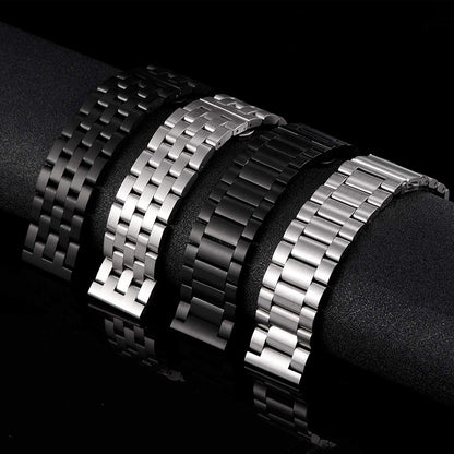 For Huawei Watch 1st Generation/Band S1/Watch Fit/TalkBand B5 18mm Stainless Steel 5 Beads Watch Band Replacement Wrist Strap