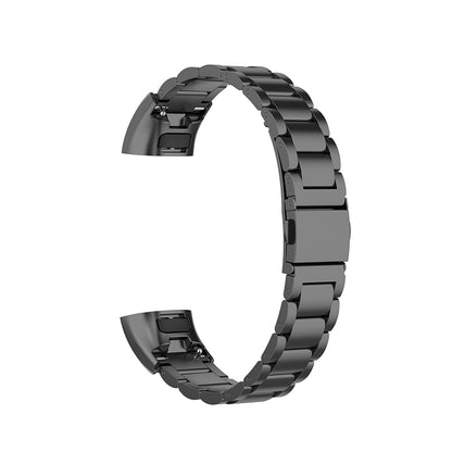 For Honor Band 4/5 Stylish Watch Band Stainless Steel 3 Beads Replacement Wrist Strap with Buckles