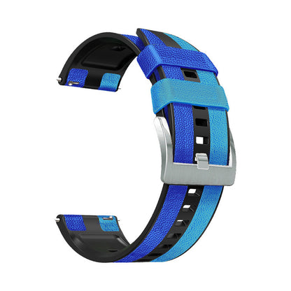 For Huawei Watch GT3/Huami Amazfit GTR3 Three Color Design 22mm Leather Coated Silicone Wrist Band Replacement Smartwatch Strap