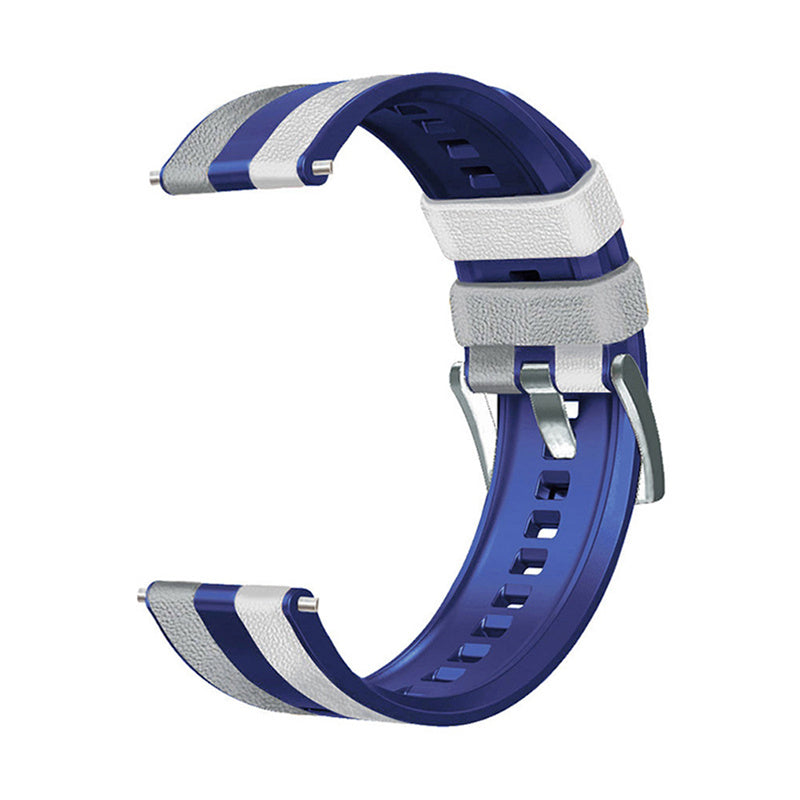 For Huawei Watch GT3/Huami Amazfit GTR3 Three Color Design 22mm Leather Coated Silicone Wrist Band Replacement Smartwatch Strap