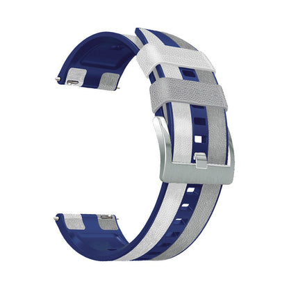 For Huawei Watch GT3/Huami Amazfit GTR3 Three Color Design 22mm Leather Coated Silicone Wrist Band Replacement Smartwatch Strap