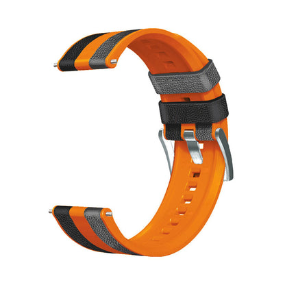 For Huawei Watch GT3/Huami Amazfit GTR3 Three Color Design 22mm Leather Coated Silicone Wrist Band Replacement Smartwatch Strap