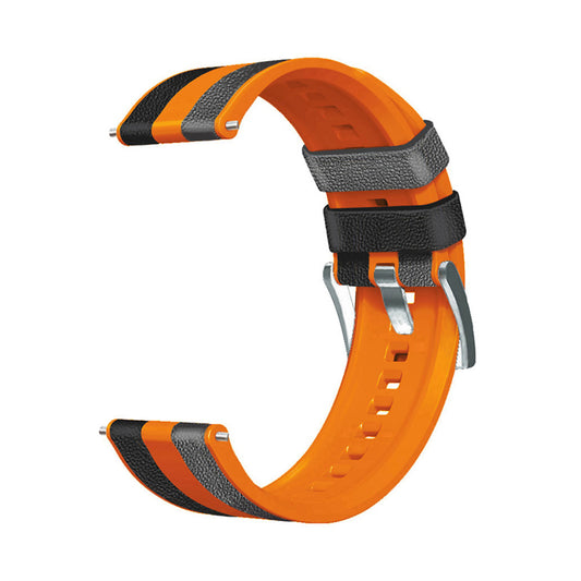 For Huawei Watch GT3/Huami Amazfit GTR3 Three Color Design 22mm Leather Coated Silicone Wrist Band Replacement Smartwatch Strap