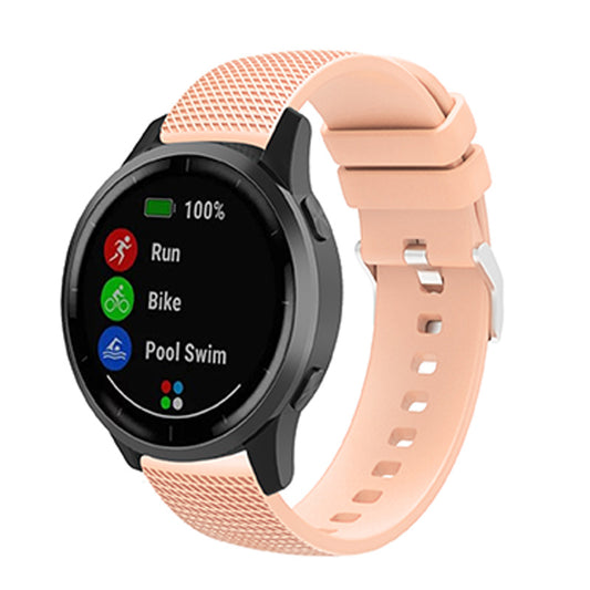 For Huawei TalkBand B5 Grid Design Soft Silicone Watch Band 18mm Replacement Strap with Silver Buckle