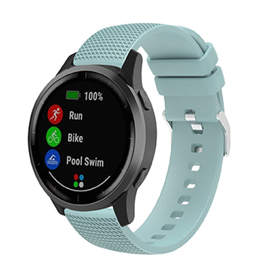 For Huawei TalkBand B5 Grid Design Soft Silicone Watch Band 18mm Replacement Strap with Silver Buckle