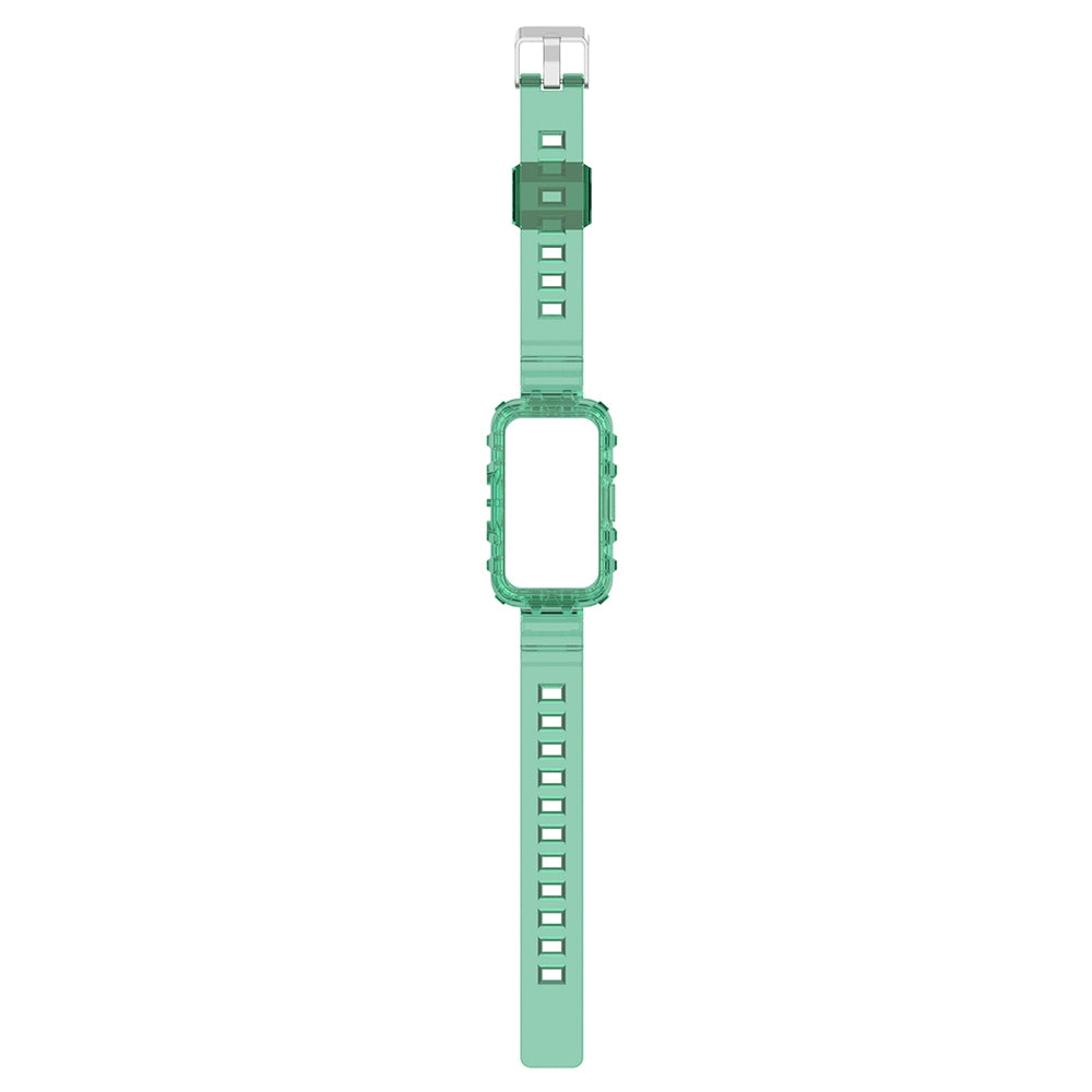For Huawei Band 7/Band 6/Honor Band 6 Replacement Transparent TPU Watch Strap Wrist Band with Watch Case
