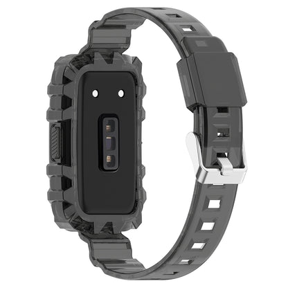 For Huawei Band 7/Band 6/Honor Band 6 Replacement Transparent TPU Watch Strap Wrist Band with Watch Case