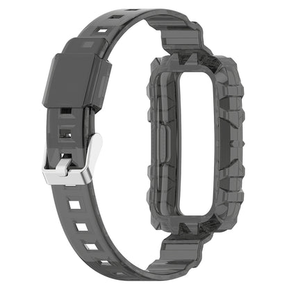 For Huawei Band 7/Band 6/Honor Band 6 Replacement Transparent TPU Watch Strap Wrist Band with Watch Case