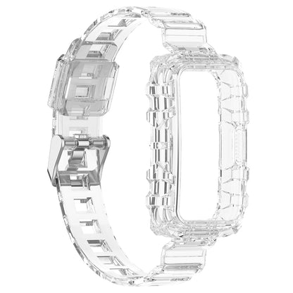 For Huawei Band 7/Band 6/Honor Band 6 Replacement Transparent TPU Watch Strap Wrist Band with Watch Case