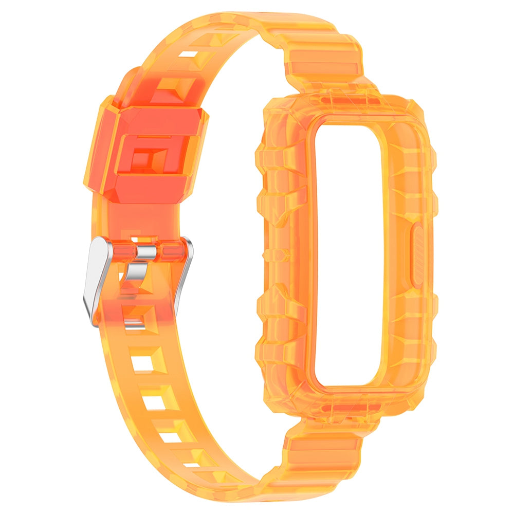 For Huawei Band 7/Band 6/Honor Band 6 Replacement Transparent TPU Watch Strap Wrist Band with Watch Case
